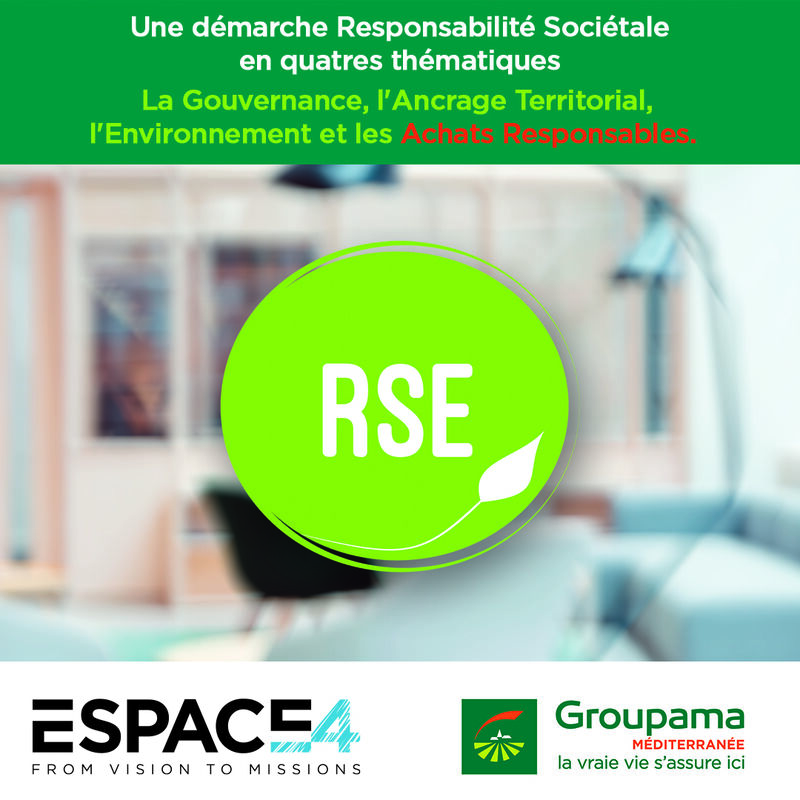 Démarche RSE d'espace 4 et partenariat Groupama Méditerranée